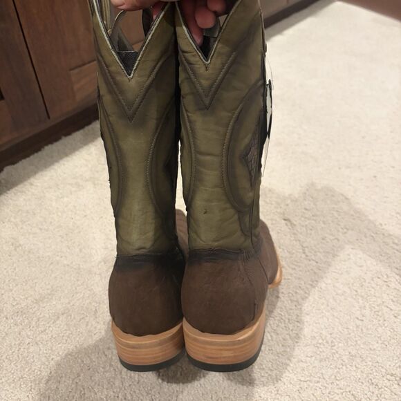NIB Tanner Mark Men Exotic Caiman Croc Belly Western Boots TMX208053 Sz 11